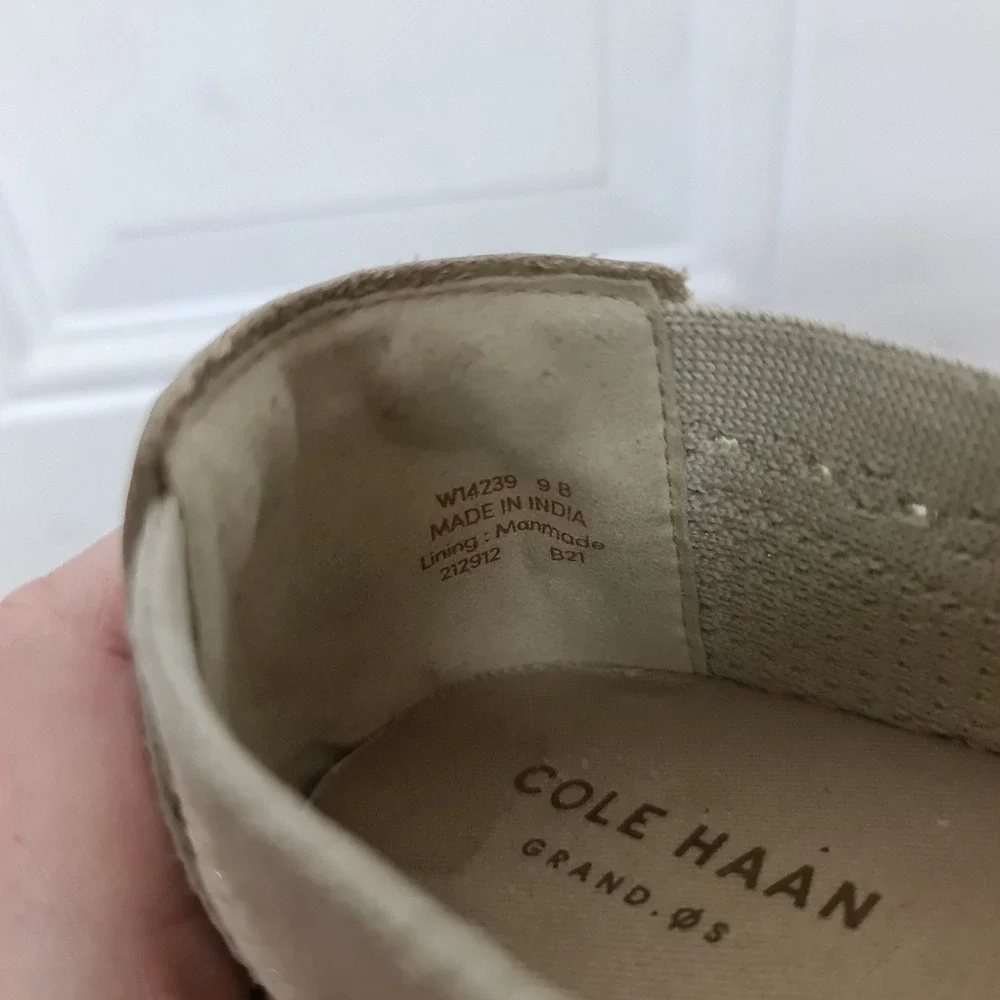 COLE HAAN Cloudfeel Stitchlite Espadrille Loafer Women's Size US‎ 9B Beige Shoes
